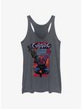 Marvel Spider-Man: Across The Spiderverse Cyborg Spider-Woman Badge Womens Tank Top, NAVY HTR, hi-res