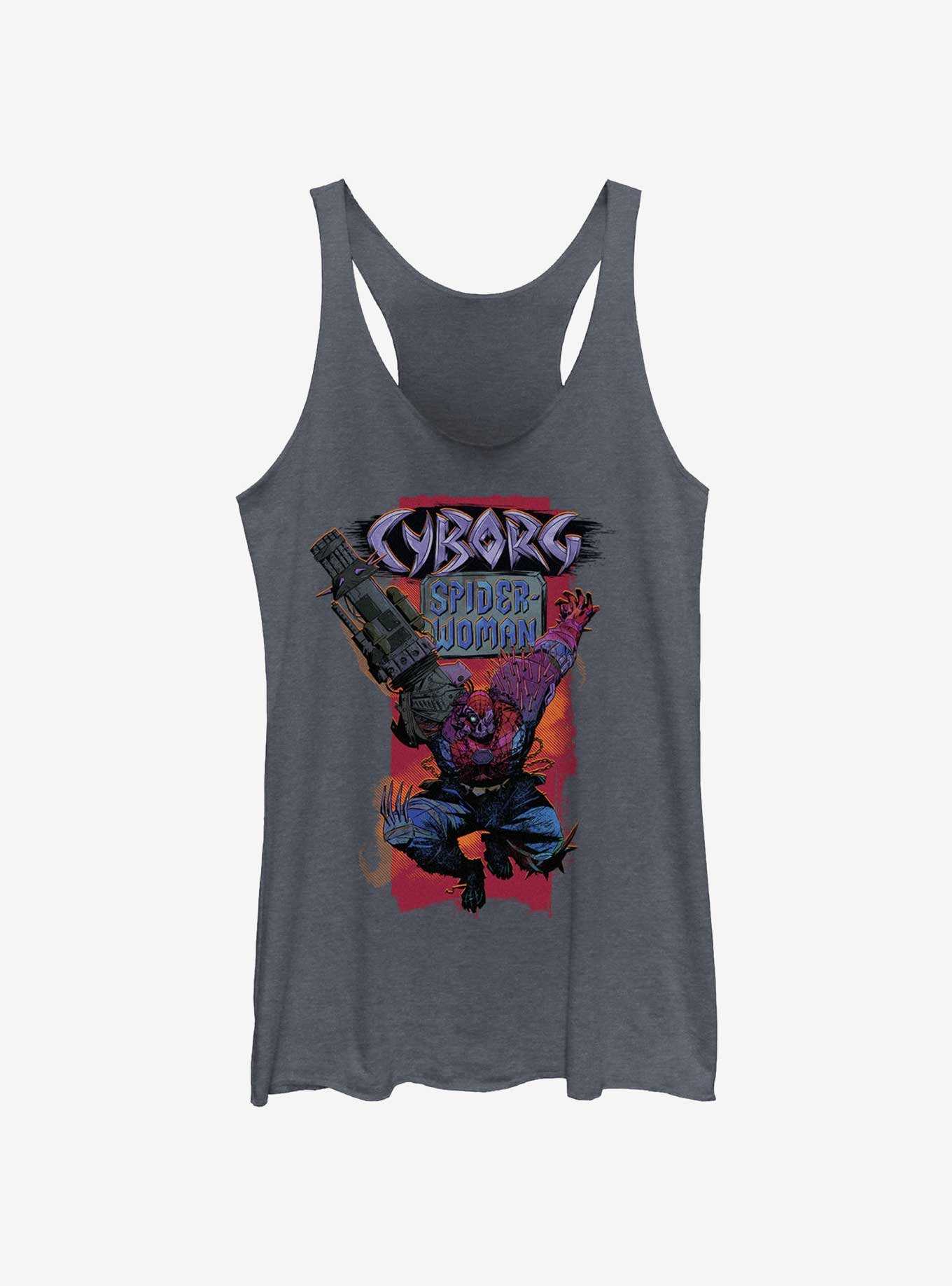 Marvel Spider-Man: Across The Spiderverse Cyborg Spider-Woman Badge Womens Tank Top, , hi-res