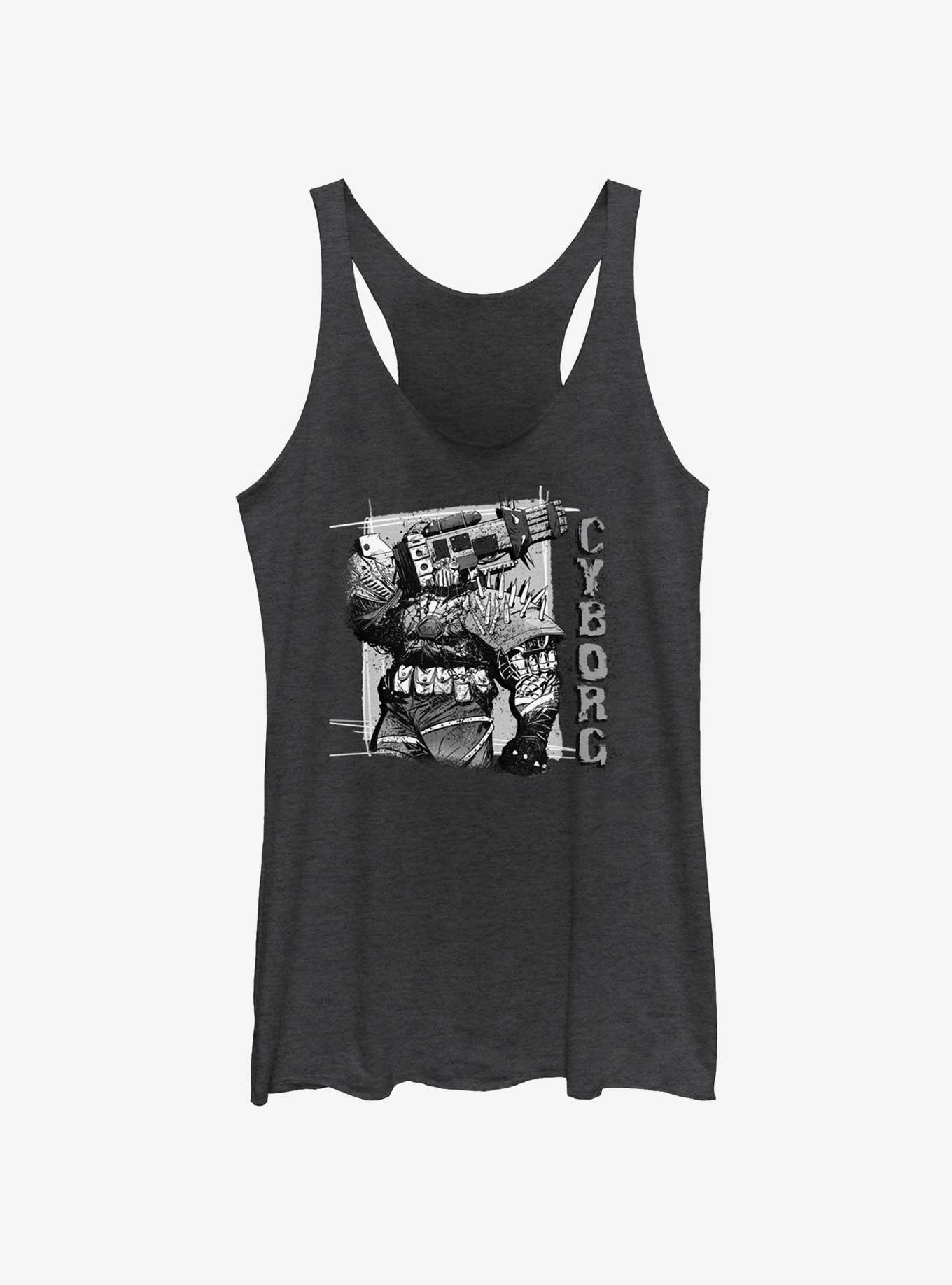 Marvel Spider-Man: Across The Spiderverse Cyborg Spider-Woman Poster Womens Tank Top, BLK HTR, hi-res