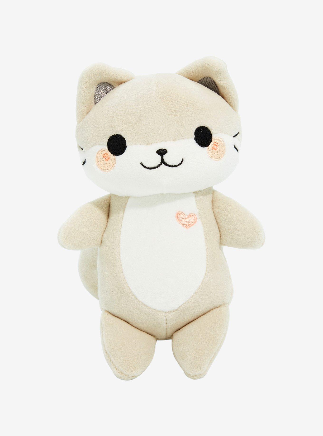 Grey Slouchy Cat Plush Hot Topic Exclusive, , hi-res