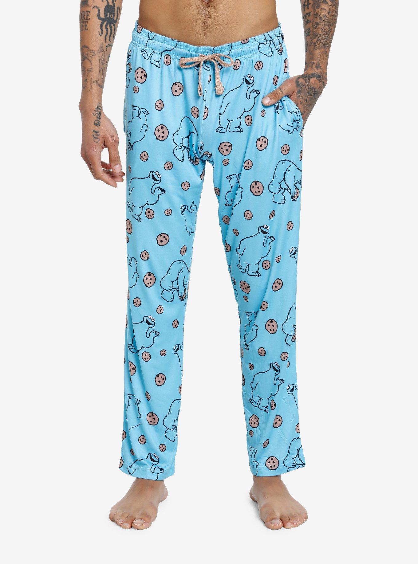 Sesame Street Cookie Monster Pajama Pants, BLUE, hi-res