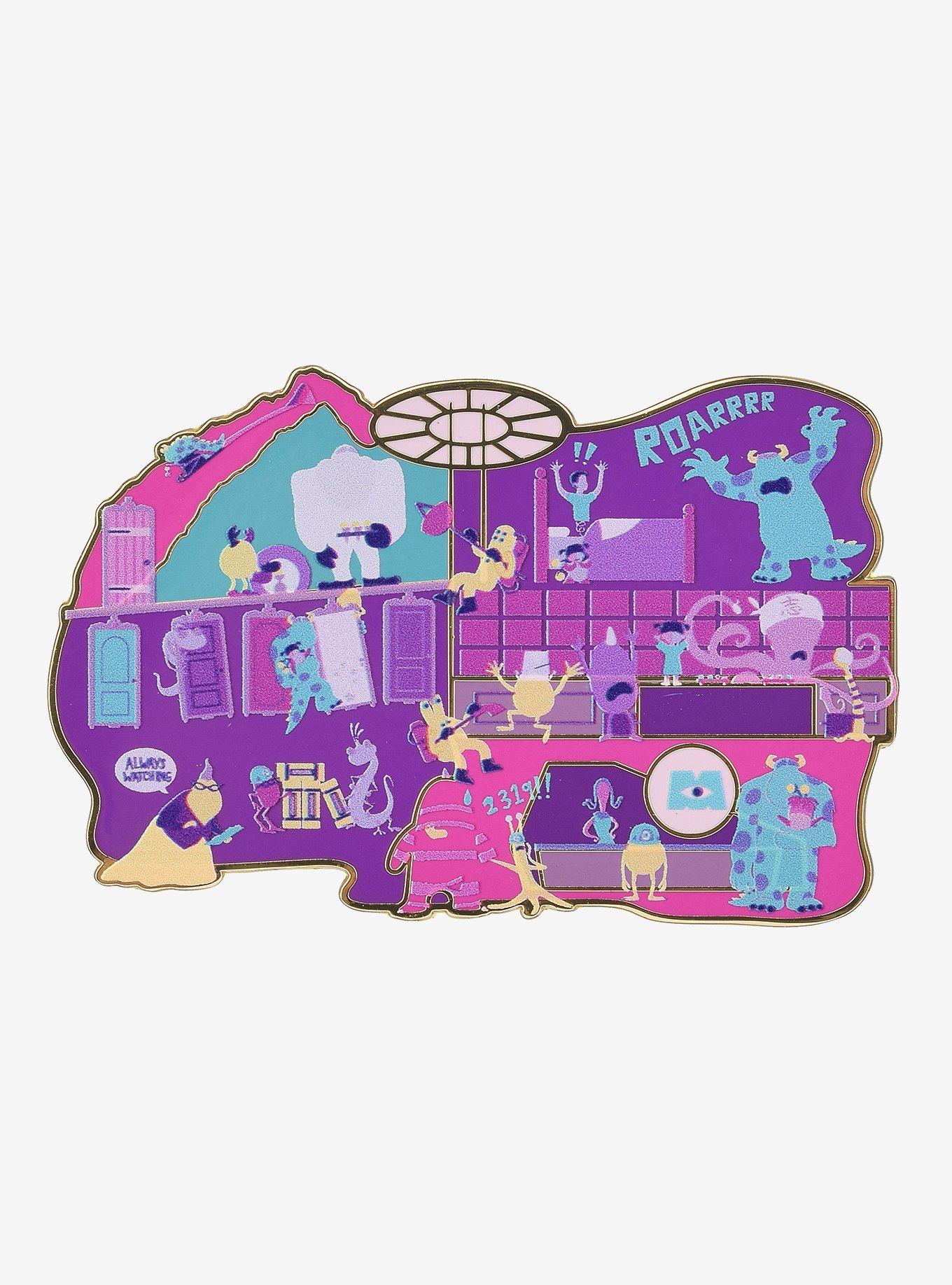 Disney Pixar Monsters, Inc. Scenic Collage Enamel Pin - BoxLunch Exclusive, , hi-res