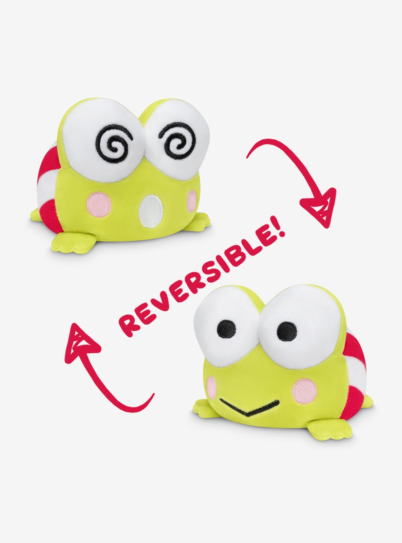 Tee Turtle Sanrio Keroppi Happy & Confused Reversible 5 Inch Plush