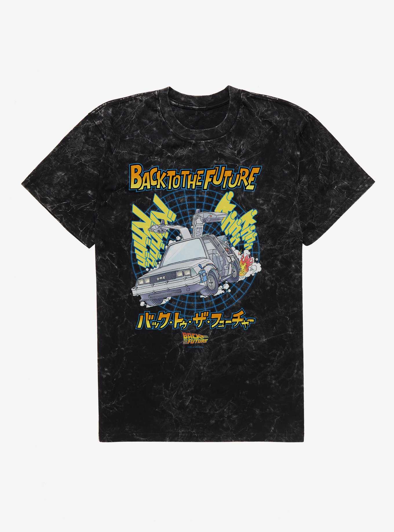 Back To The Future Anime 88MPH Mineral Wash T-Shirt, , hi-res