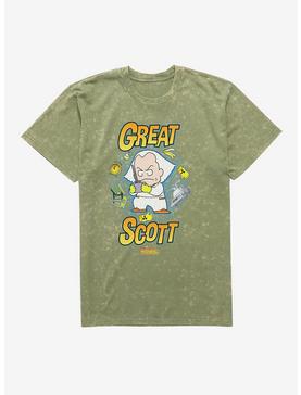 Back To The Future Anime Great Scott Mineral Wash T-Shirt, , hi-res