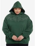 Her Universe Jurassic Park Dinosaur Foliage Hoodie Plus Size Her Universe Exclusive, OLIVE, hi-res