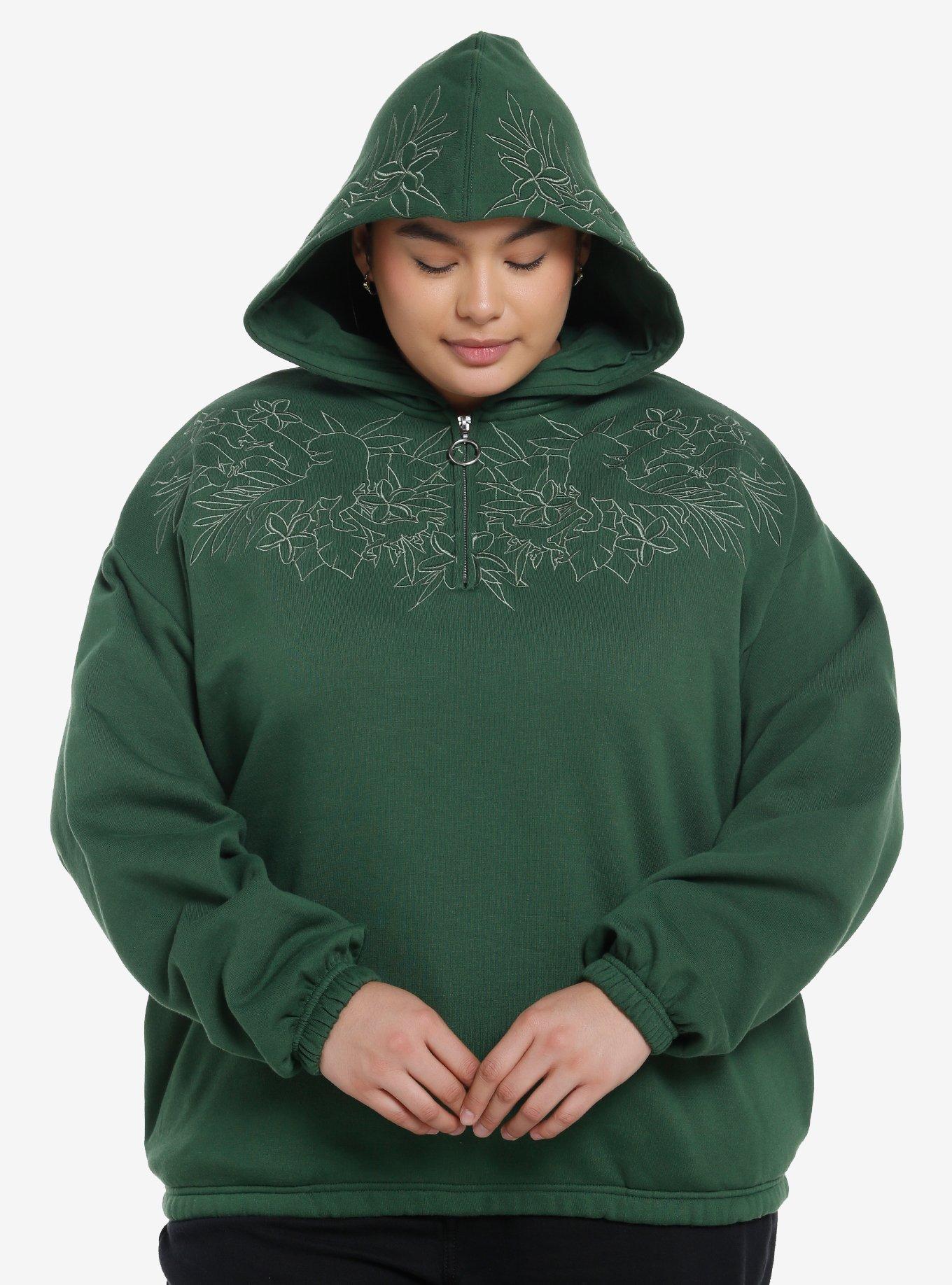 Her Universe Jurassic Park Dinosaur Foliage Hoodie Plus Size Her Universe Exclusive, , hi-res