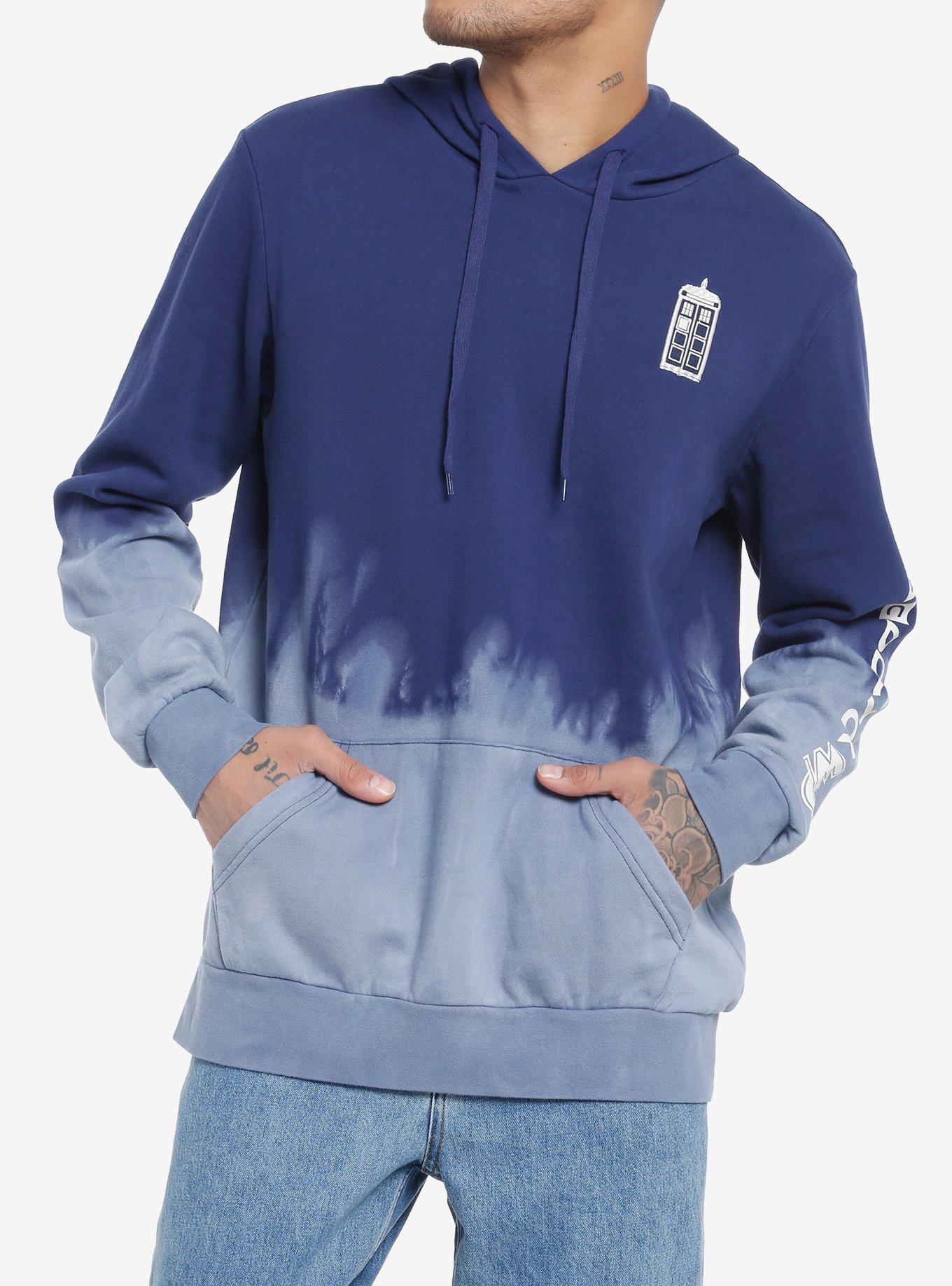 Our Universe Doctor Who TARDIS Dip-Dye Hoodie Our Universe Exclusive, BLUE  NAVY, hi-res