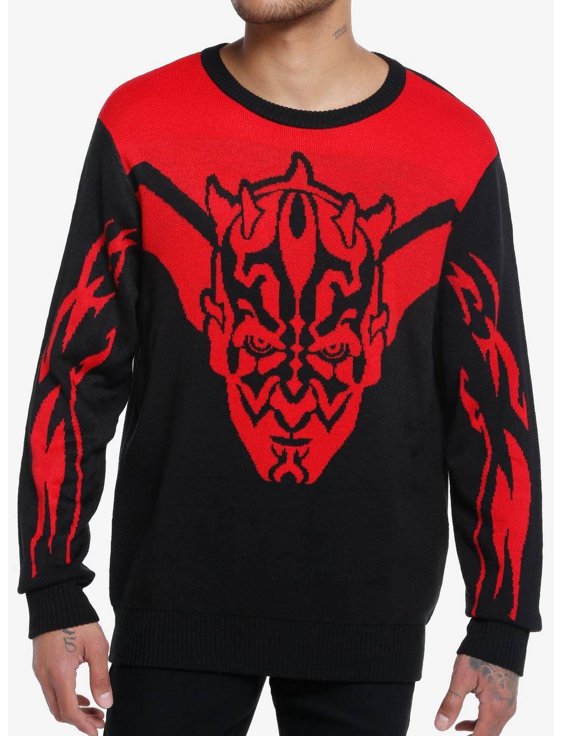 Our Universe Star Wars Darth Maul Intarsia Sweater, RED  BLACK, hi-res