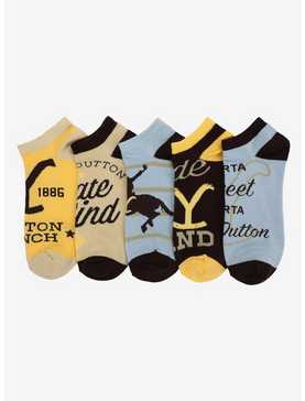 Yellowstone Logo No-Show Socks 5 Pair, , hi-res