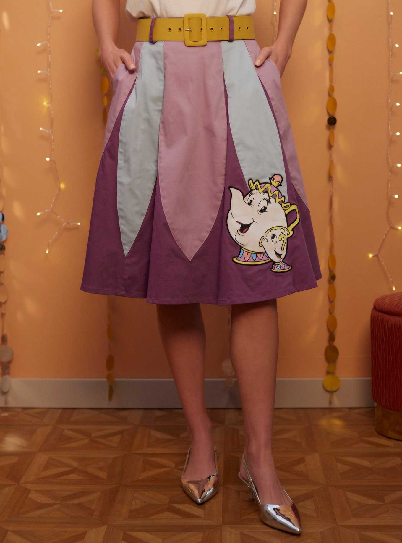 Her Universe Beauty And The Beast Mrs. Potts & Chip Retro Skirt Her Universe Exclusive, , hi-res