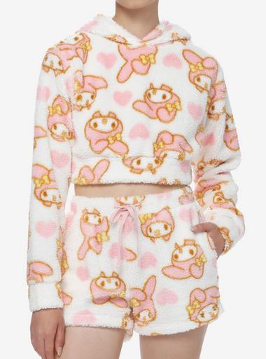 My Melody Allover Print Sherpa Girls Lounge Set | Hot Topic