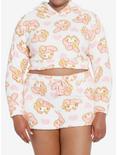 My Melody Allover Print Sherpa Girls Lounge Set Plus Size, PINK, hi-res