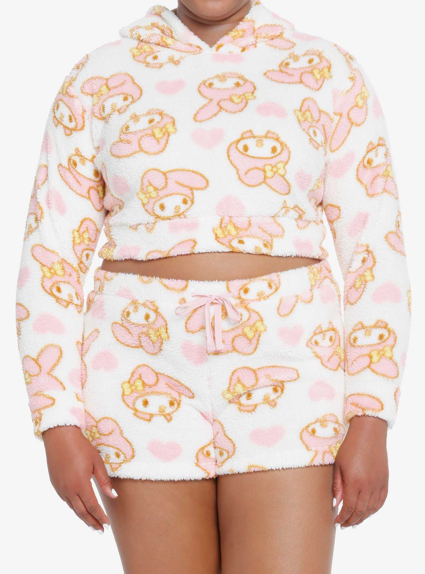 My Melody Allover Print Sherpa Girls Lounge Set Plus Size, , hi-res