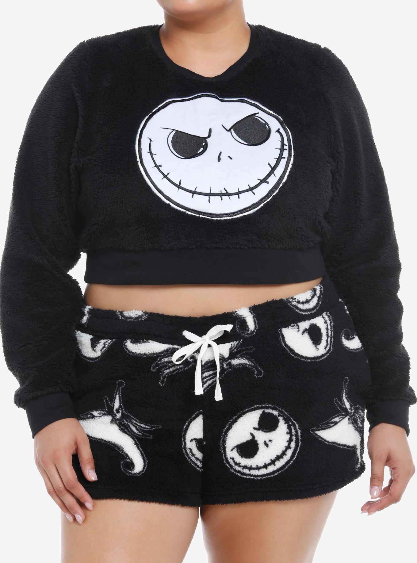The Nightmare Before Christmas Jack & Zero Sherpa Girls Lounge Set Plus Size, BLACK, hi-res