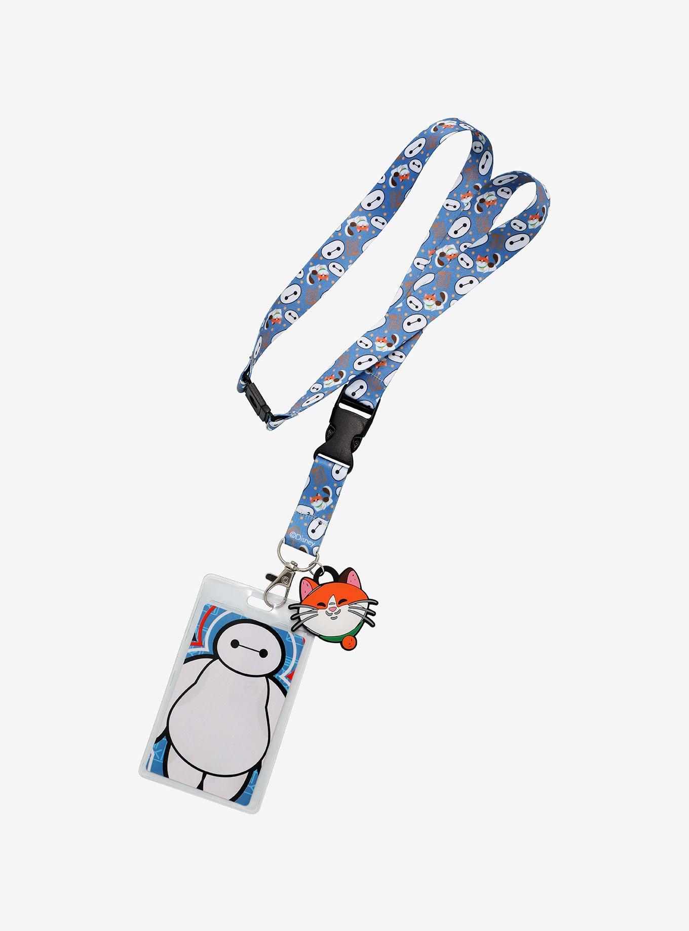 Disney Big Hero 6 Baymax & Mochi Allover Print Lanyard - BoxLunch Exclusive, , hi-res