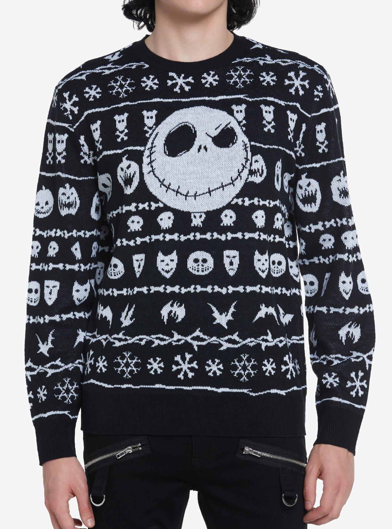 The Nightmare Before Christmas Fair Isle Intarsia Sweater, MULTI, hi-res