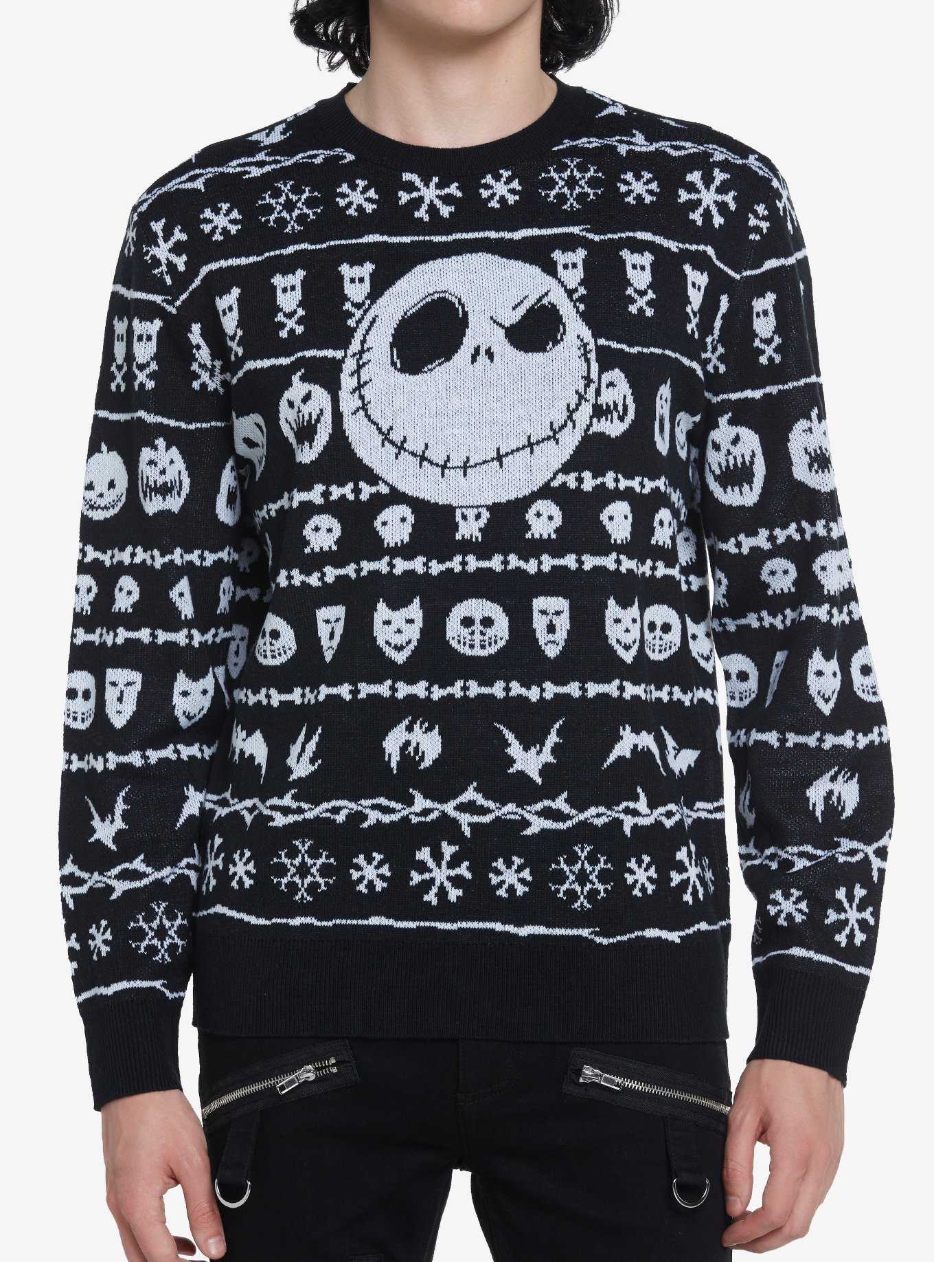 The Nightmare Before Christmas Fair Isle Intarsia Sweater, , hi-res