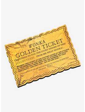 Willy Wonka and the Chocolate Factory Golden Ticket Figural Magnet, , hi-res