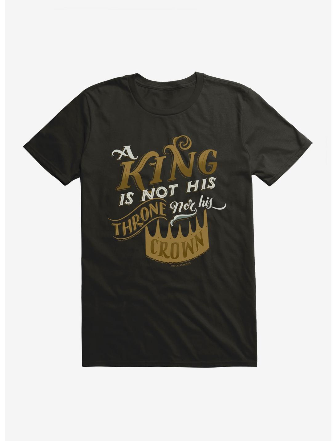 The Cruel Prince Sinister Enchantment Collection: King Is Not His Throne Nor Crown T-Shirt , BLACK, hi-res