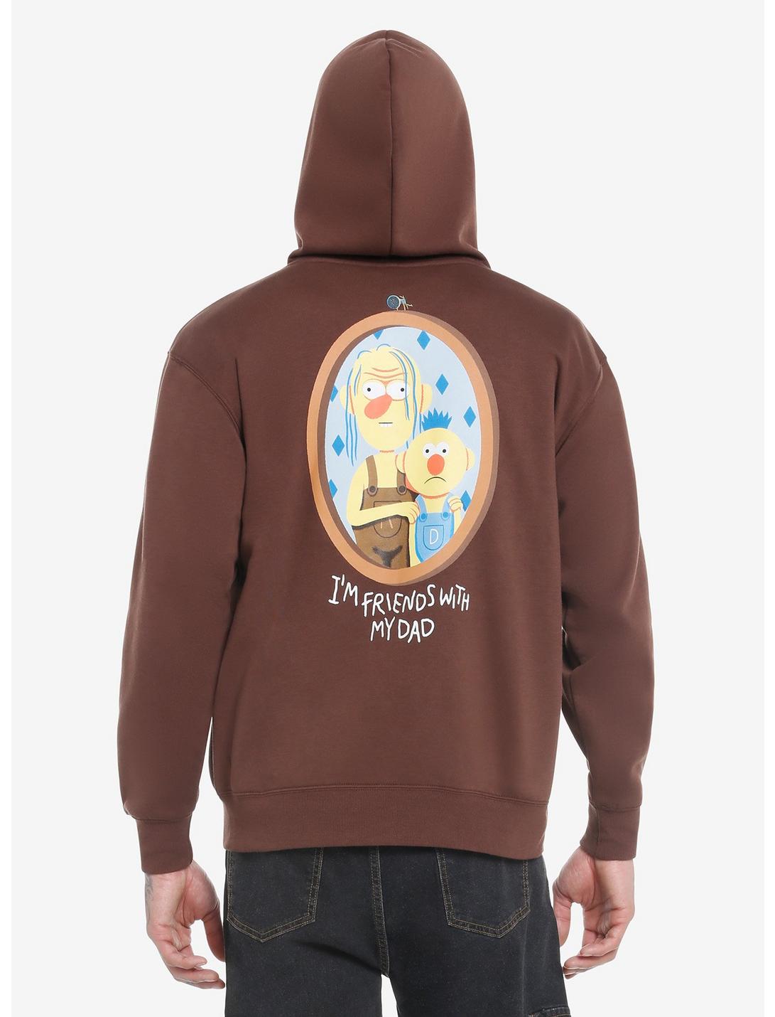 Don't Hug Me I'm Scared Friends With My Dad Hoodie, BROWN, hi-res