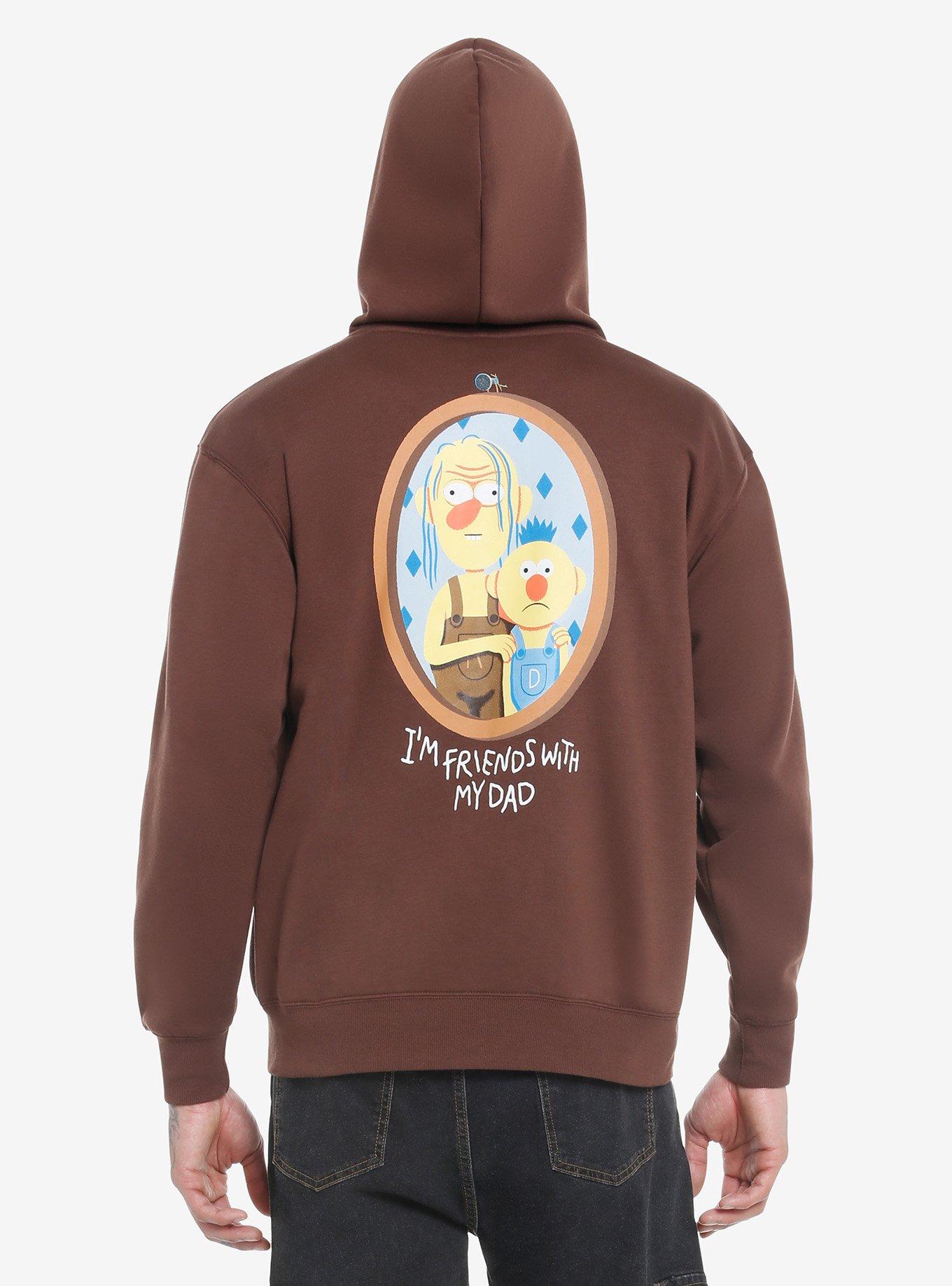 Don't Hug Me I'm Scared Friends With My Dad Hoodie, BROWN, hi-res