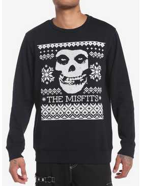 Misfits Fair Isle Fiend Skull Sweatshirt, , hi-res