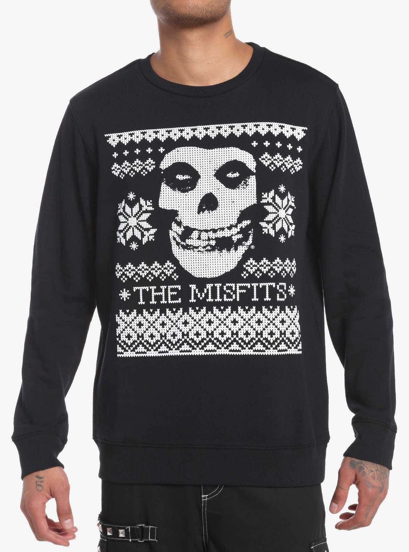 Misfits Fair Isle Fiend Skull Sweatshirt, , hi-res