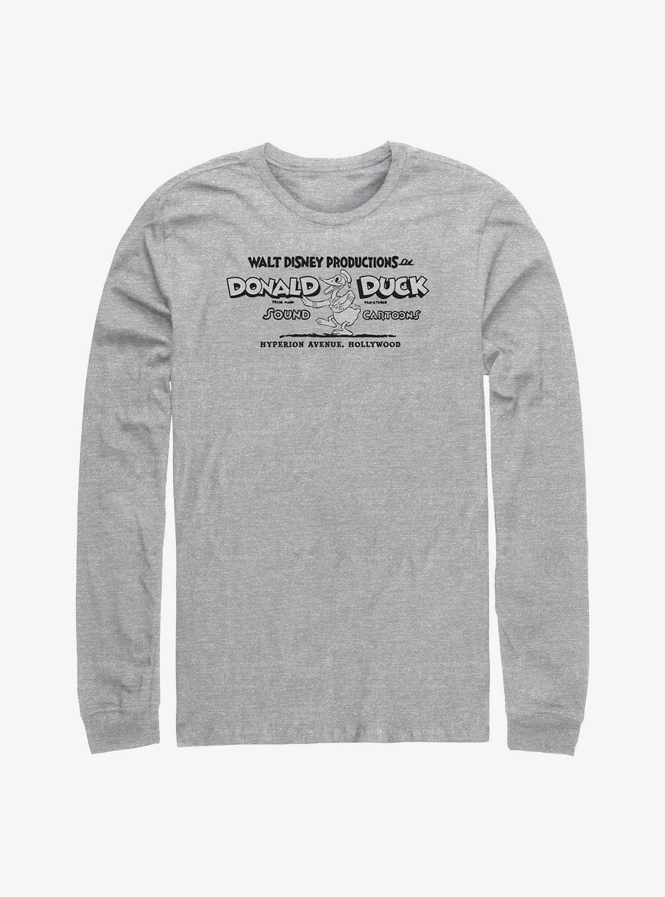 Disney100 Donald Duck Retro Walt Disney Productions Long-Sleeve T-Shirt, , hi-res