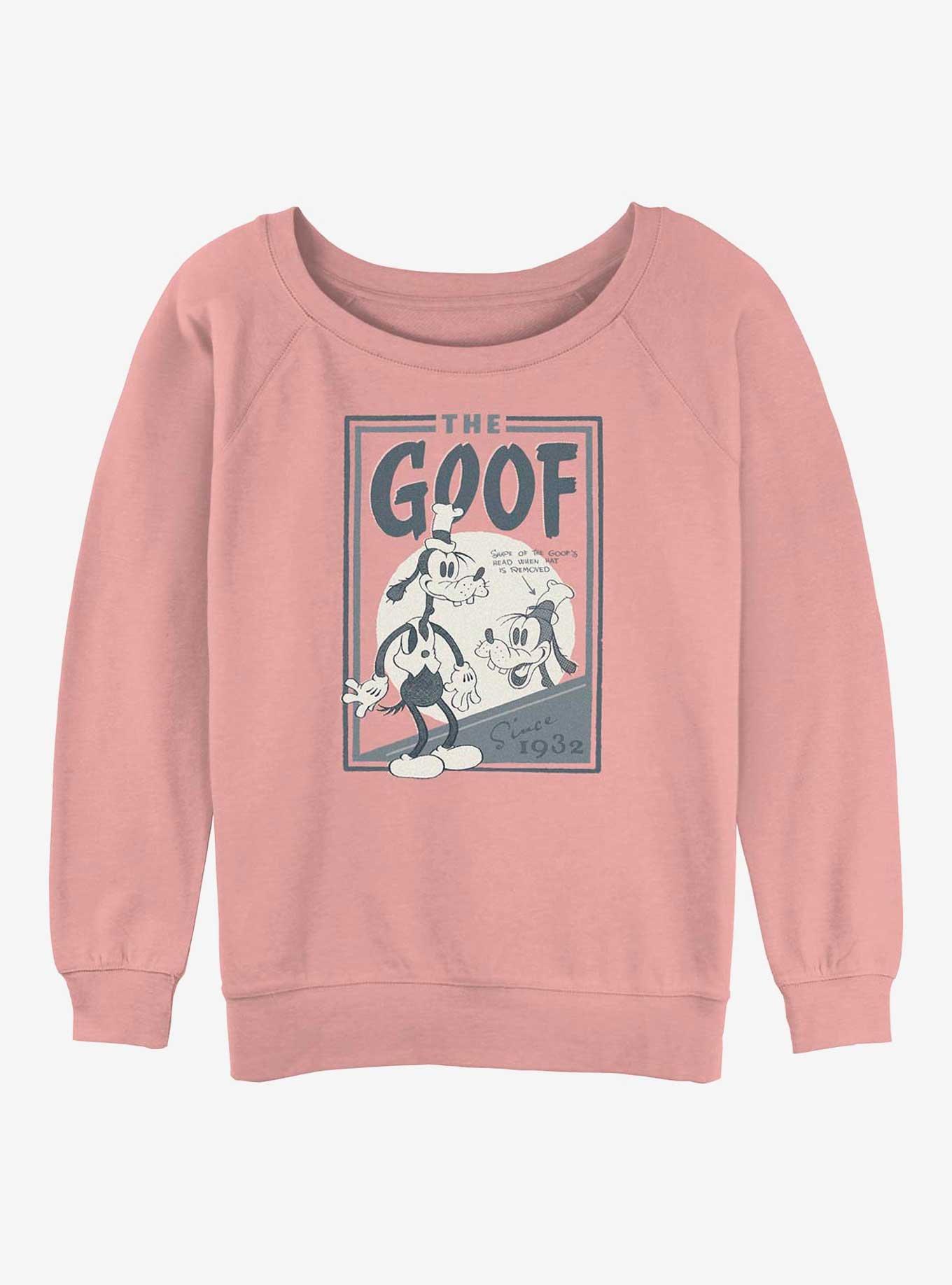 Disney100 Goofy The Goof Since 1934 Womens Slouchy Sweatshirt, DESERTPNK, hi-res
