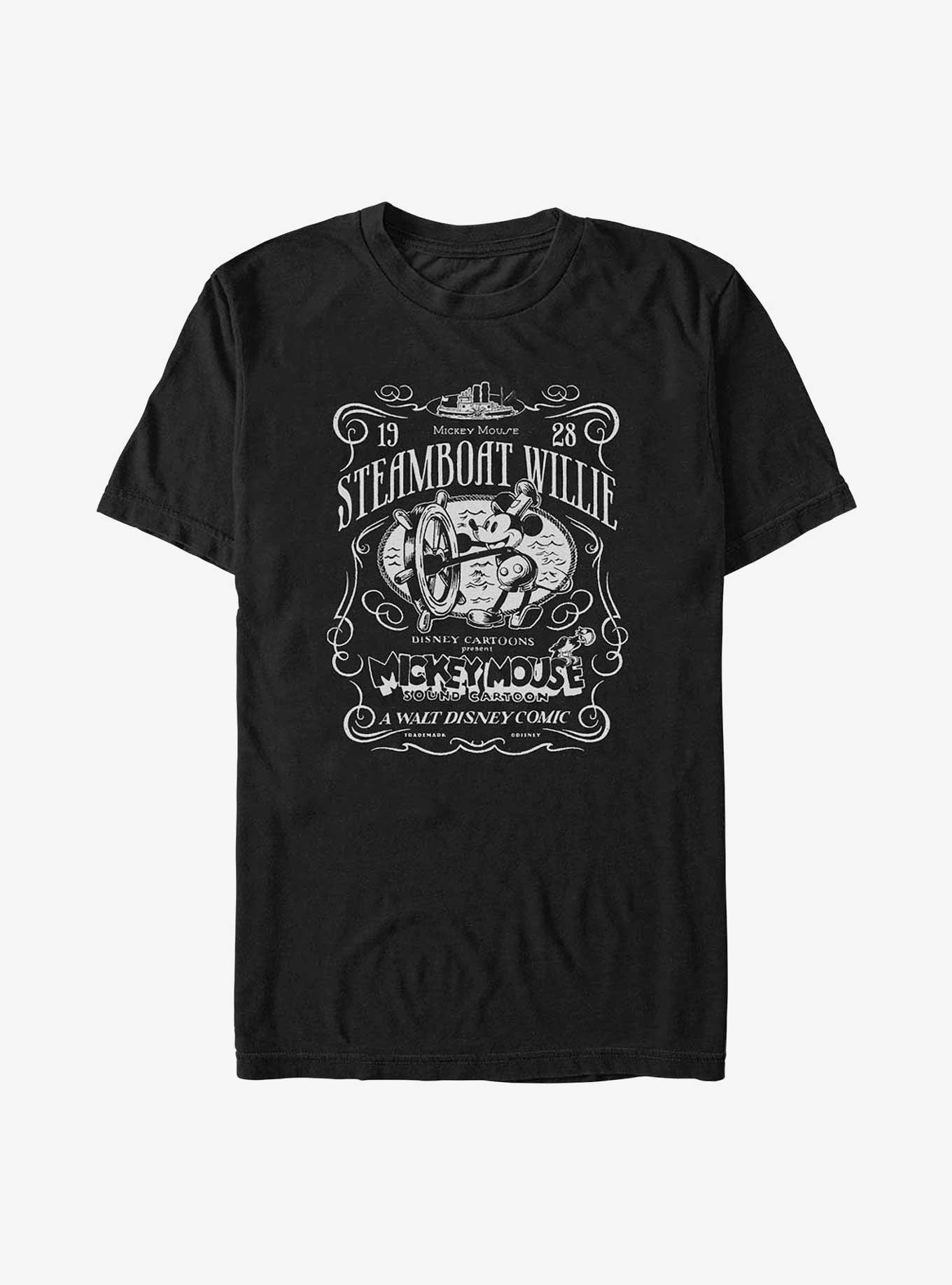 Disney100 Mickey Mouse Steamboat Willie Cartoon T-Shirt