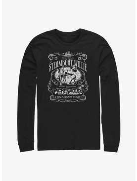 Disney100 Mickey Mouse Steamboat Willie Cartoon Long-Sleeve T-Shirt, , hi-res