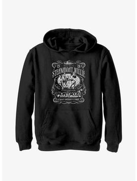 Disney100 Mickey Mouse Steamboat Willie Cartoon Youth Hoodie, , hi-res