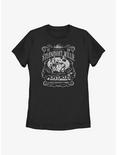 Disney100 Mickey Mouse Steamboat Willie Cartoon Womens T-Shirt, BLACK, hi-res