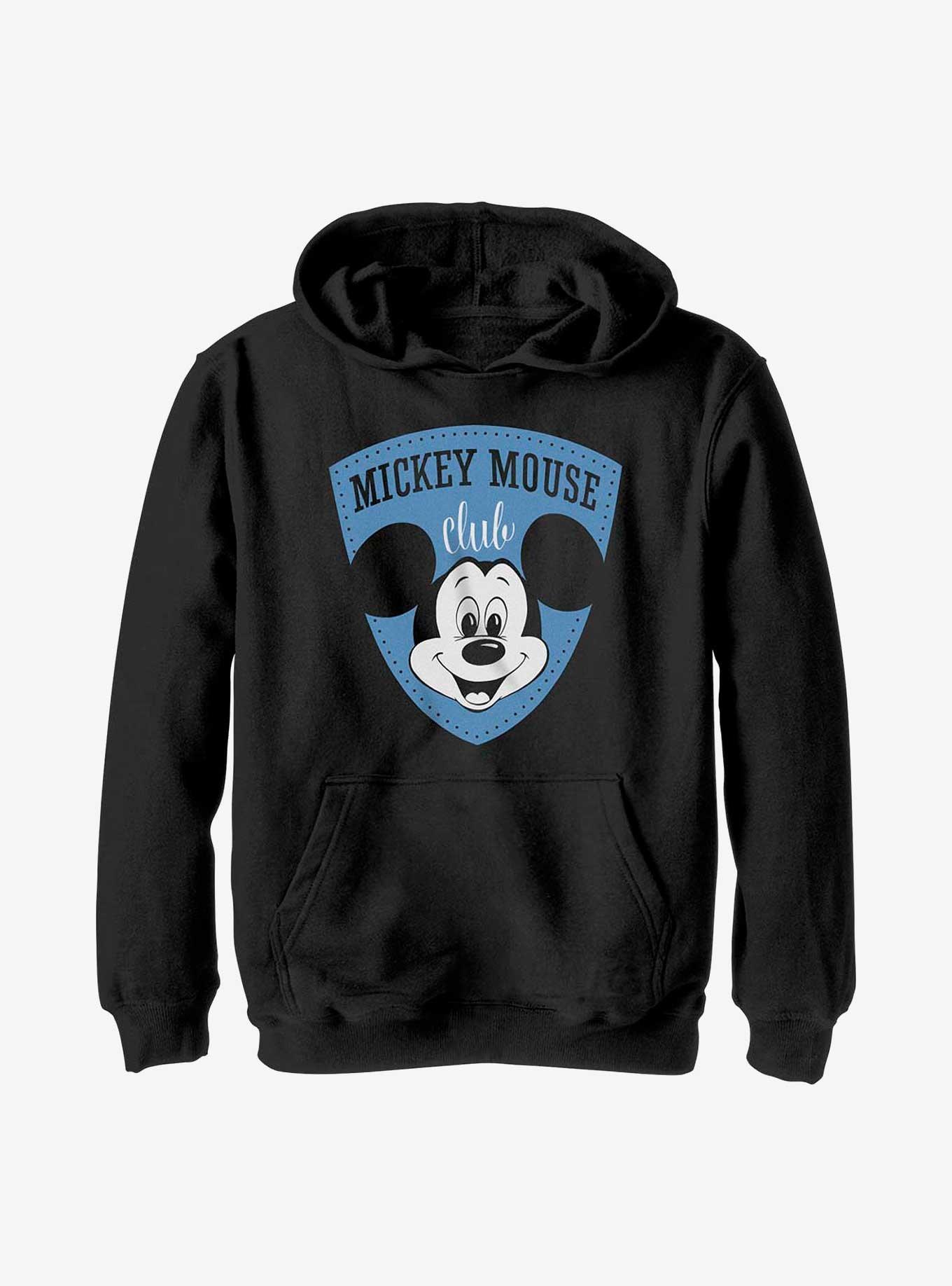 Disney100 Mickey Mouse Club Shield Youth Hoodie, , hi-res