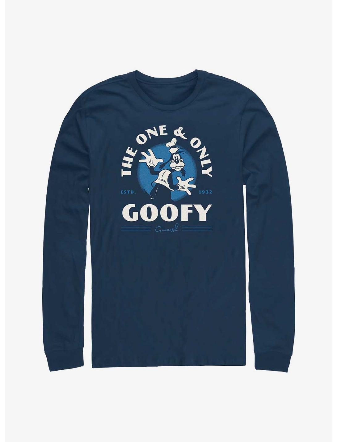 Disney100 Goofy The One & Only Long-Sleeve T-Shirt, NAVY, hi-res