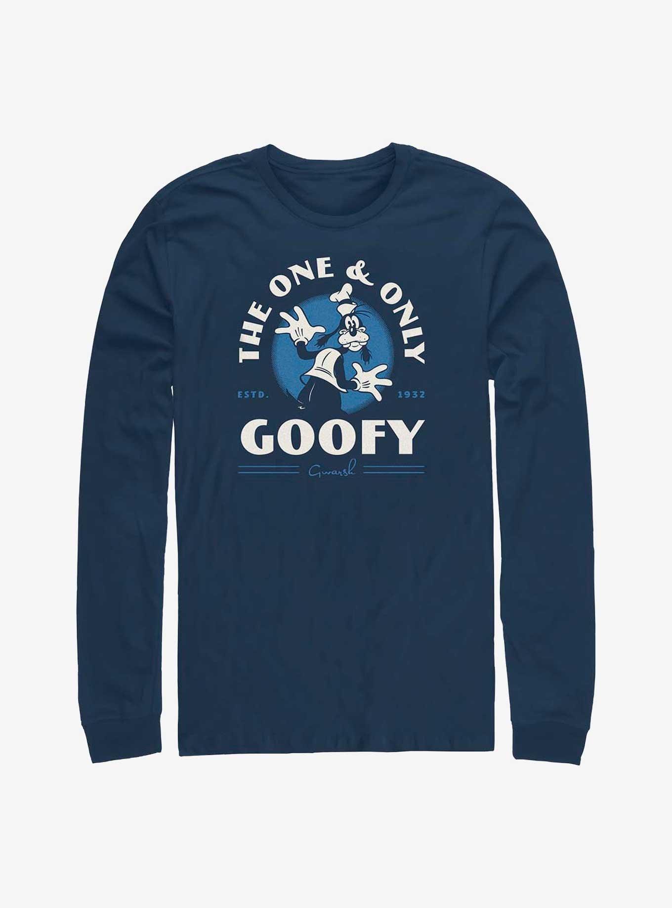 Disney100 Goofy The One & Only Long-Sleeve T-Shirt, NAVY, hi-res