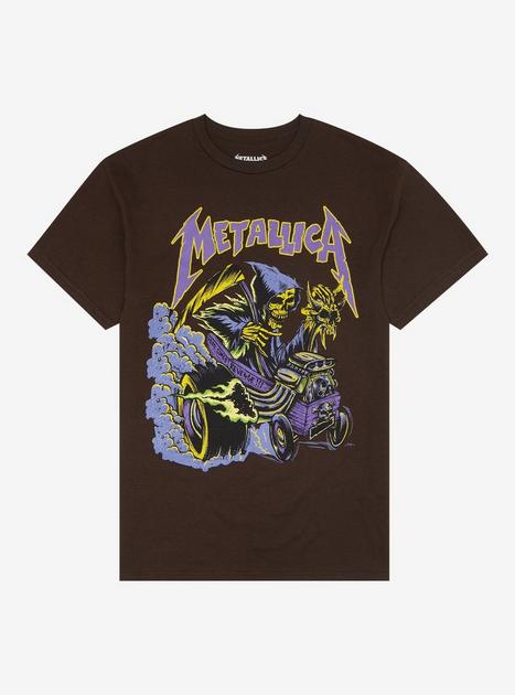 Metallica Here Comes Revenge Grim Reaper Boyfriend Fit Girls T-Shirt ...