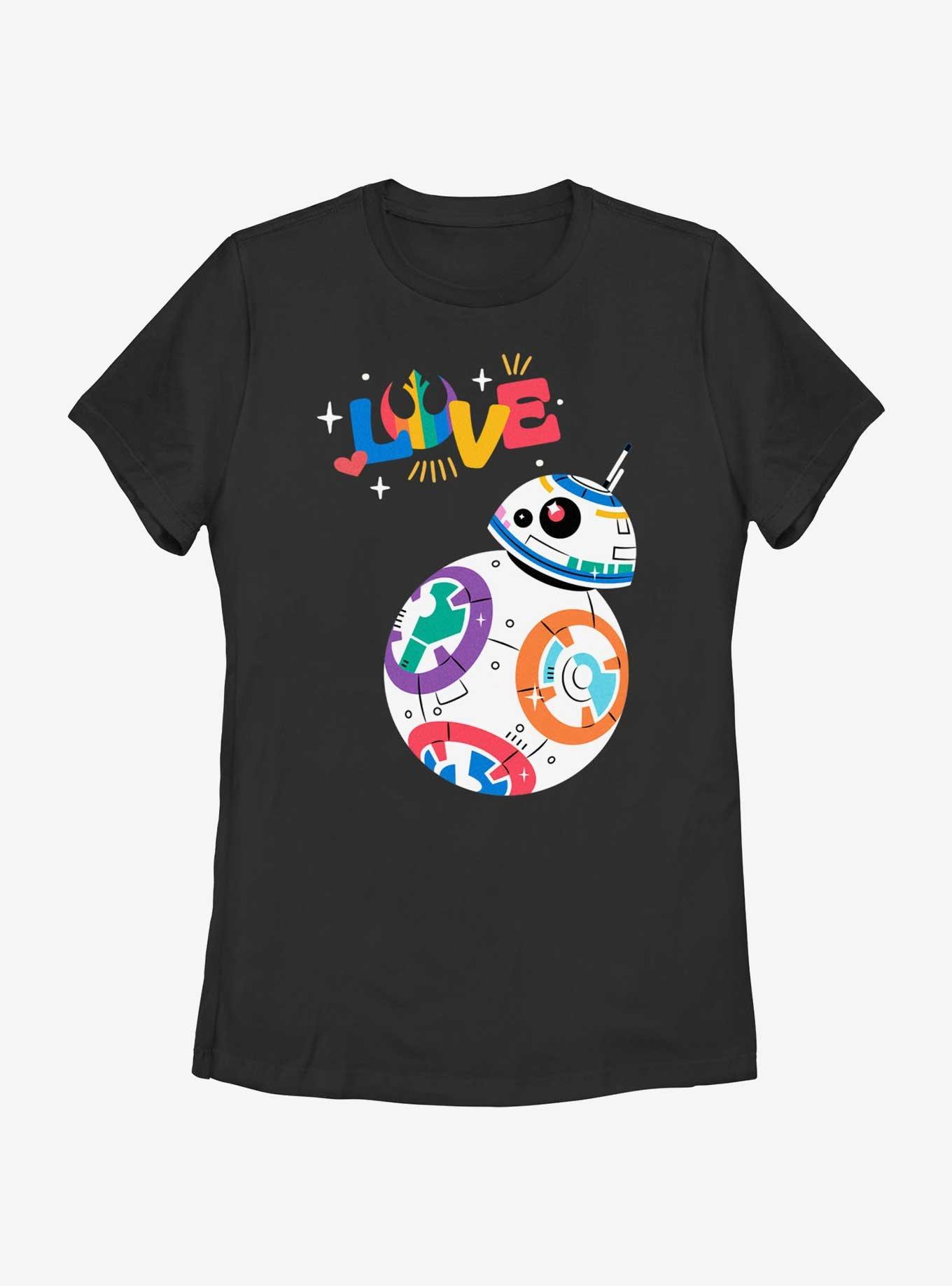Star Wars Love Rebel BB8 Pride T-Shirt, BLACK, hi-res