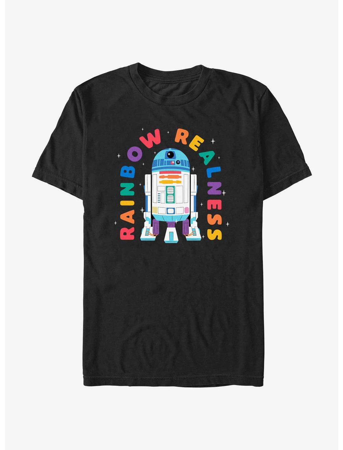 Star Wars R2D2 Rainbow Realness Pride T-Shirt, BLACK, hi-res