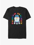 Star Wars R2D2 Rainbow Realness Pride T-Shirt, BLACK, hi-res