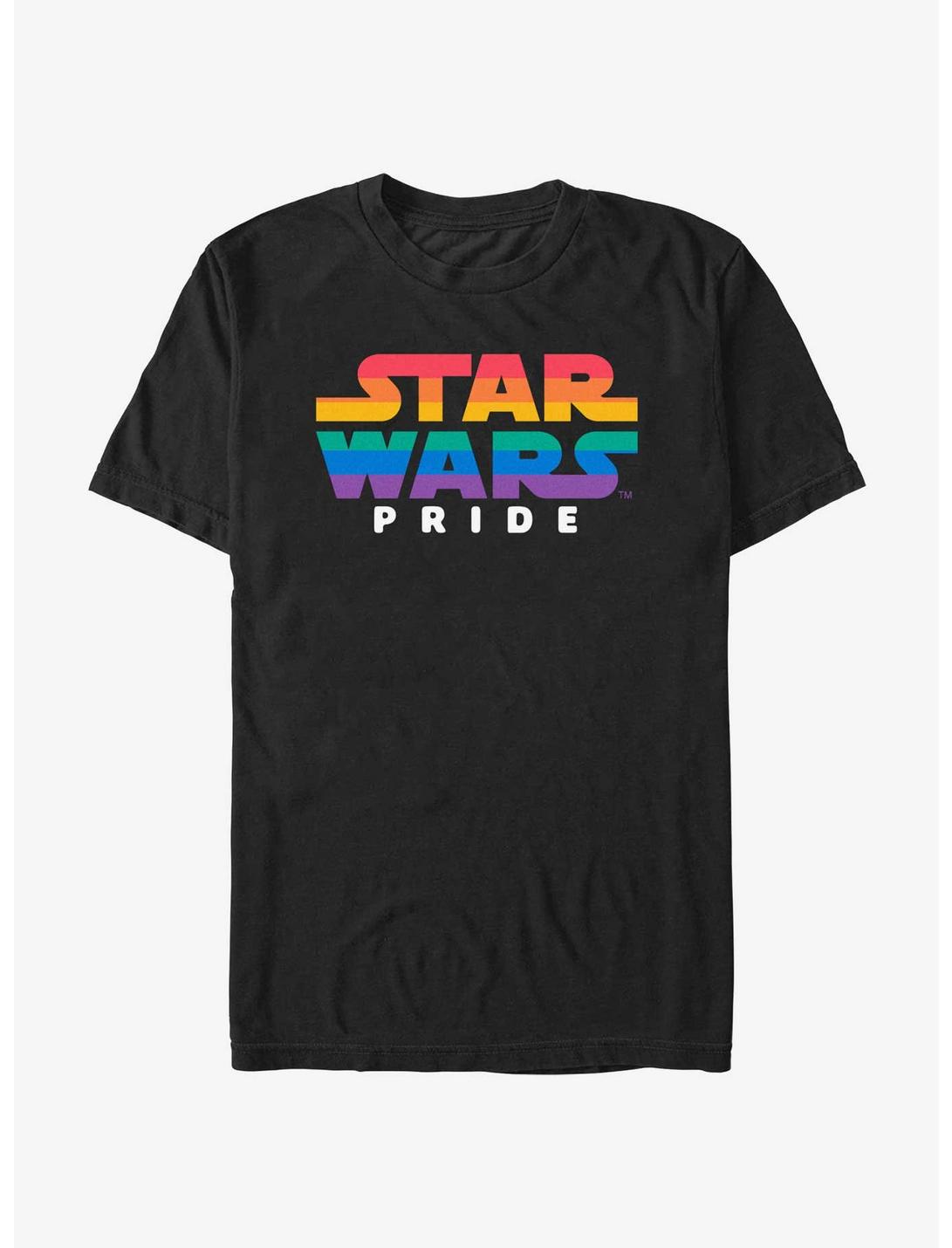 Star Wars Logo Pride Colors T-Shirt, BLACK, hi-res