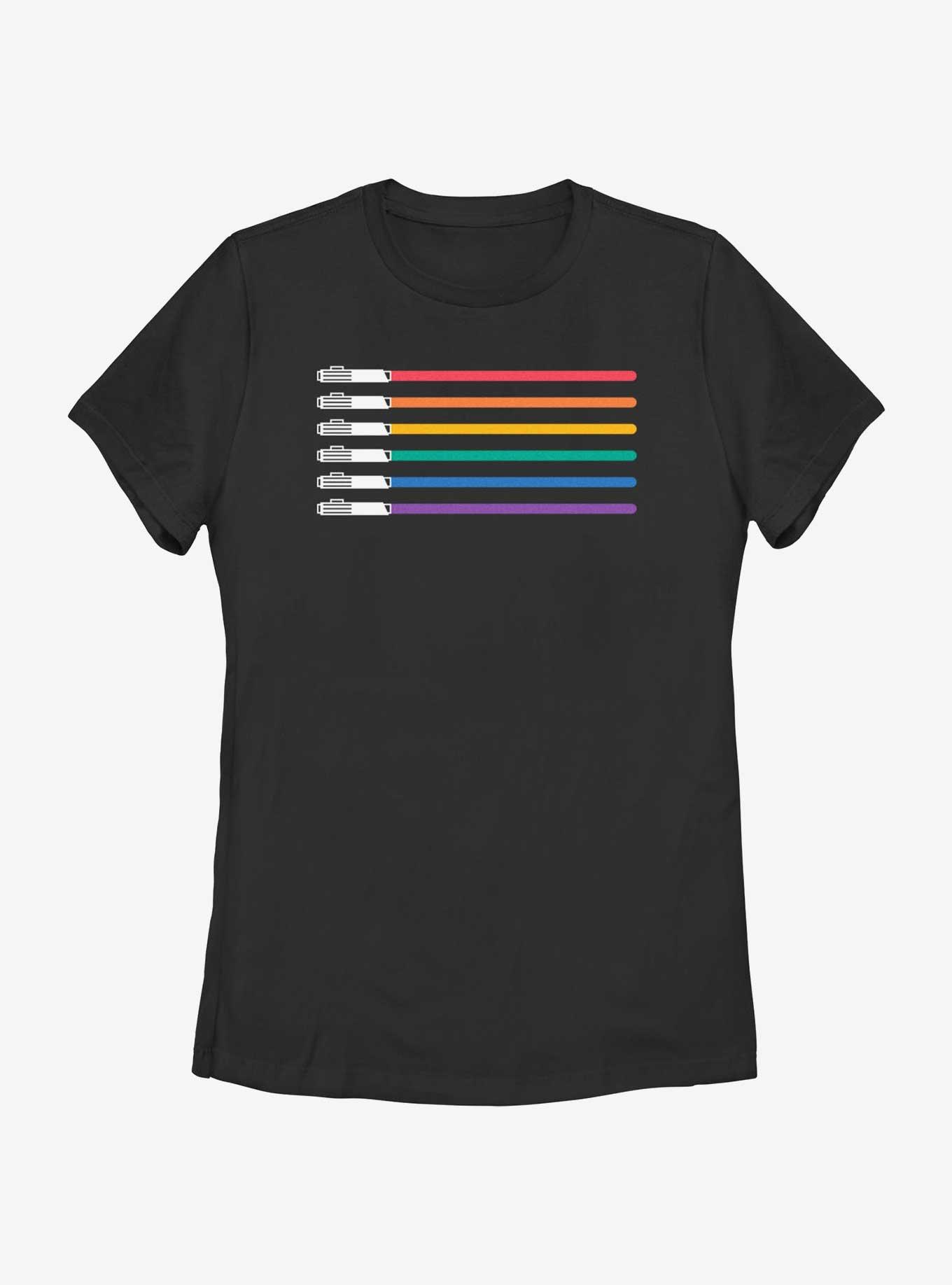 Star Wars Lightsaber Pride Flag T-Shirt, BLACK, hi-res