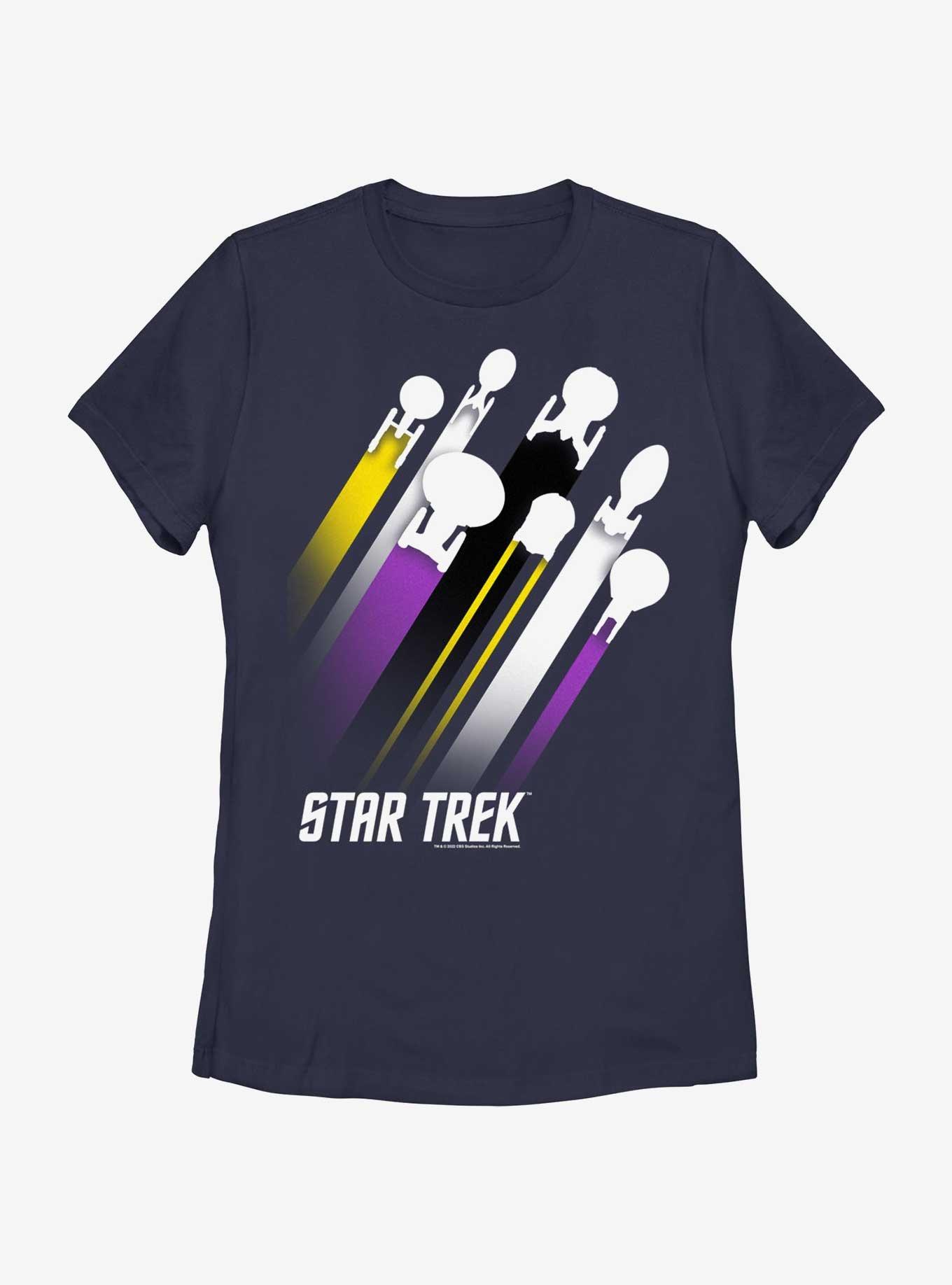 Star Trek Nonbinary Flag Streaks Pride T-Shirt