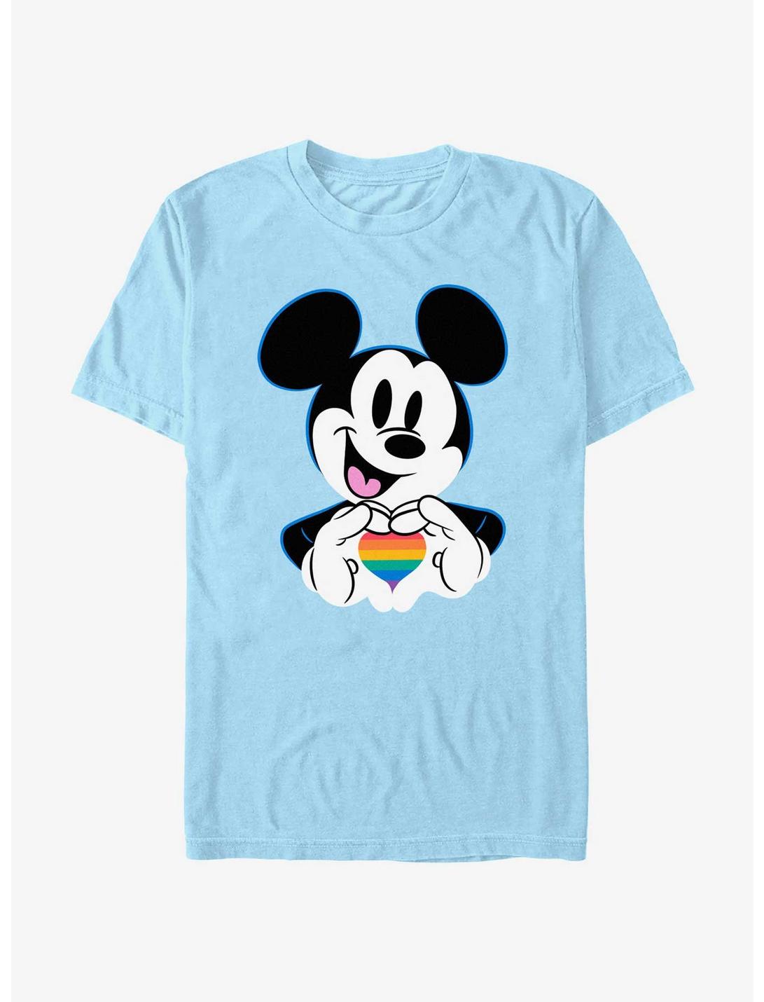 Disney Mickey Mouse Mickey Heart Hand Pride T-Shirt, LT BLUE, hi-res