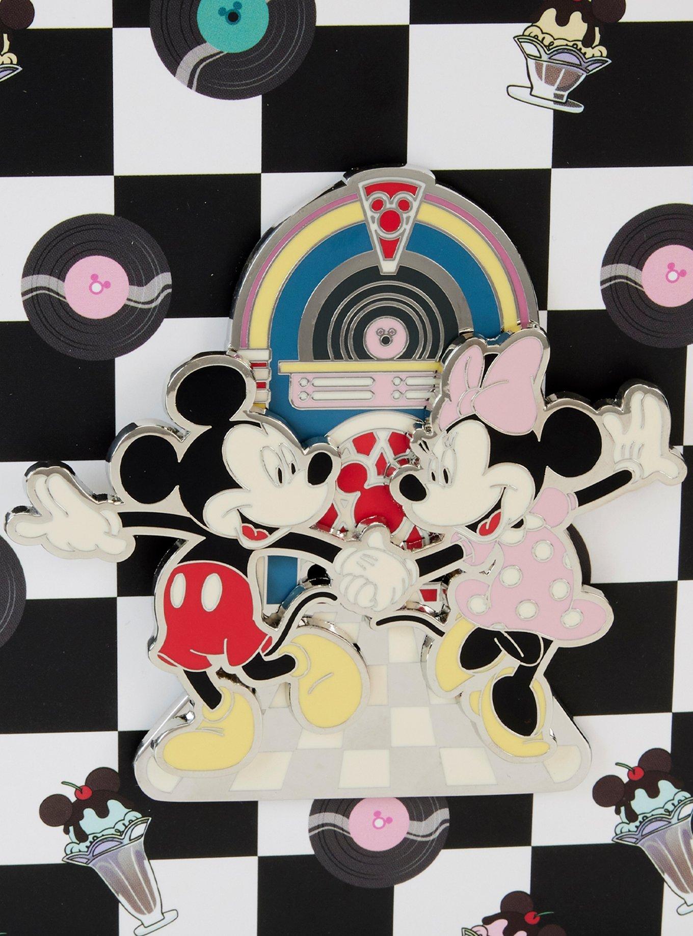 Loungefly Disney Mickey Mouse & Minnie Mouse Jukebox Dance Moving Enamel Pin, , hi-res