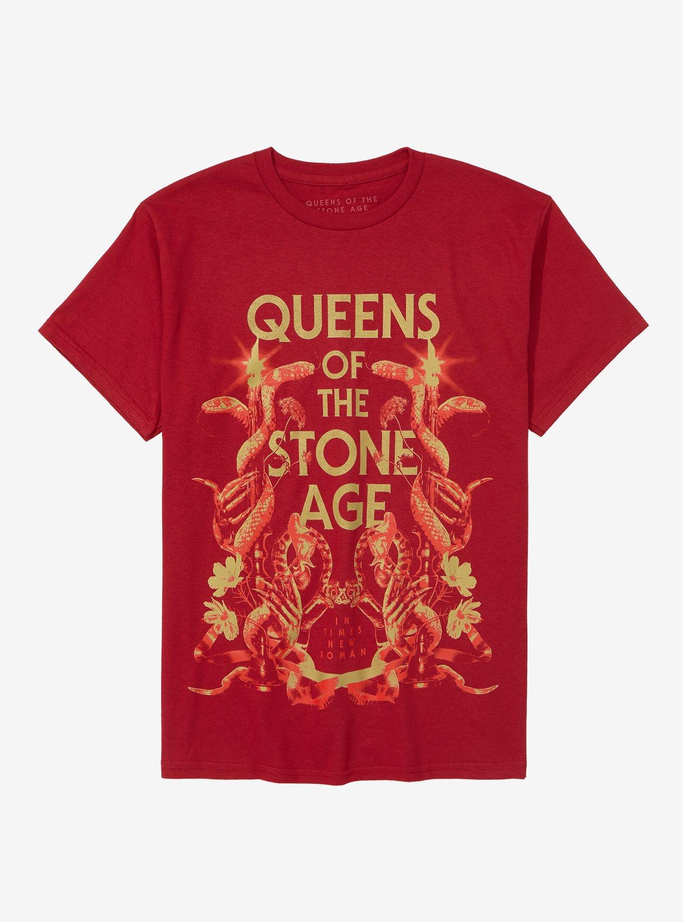 Queens Of The Stone Age Times New Roman Boyfriend Fit Girls T
