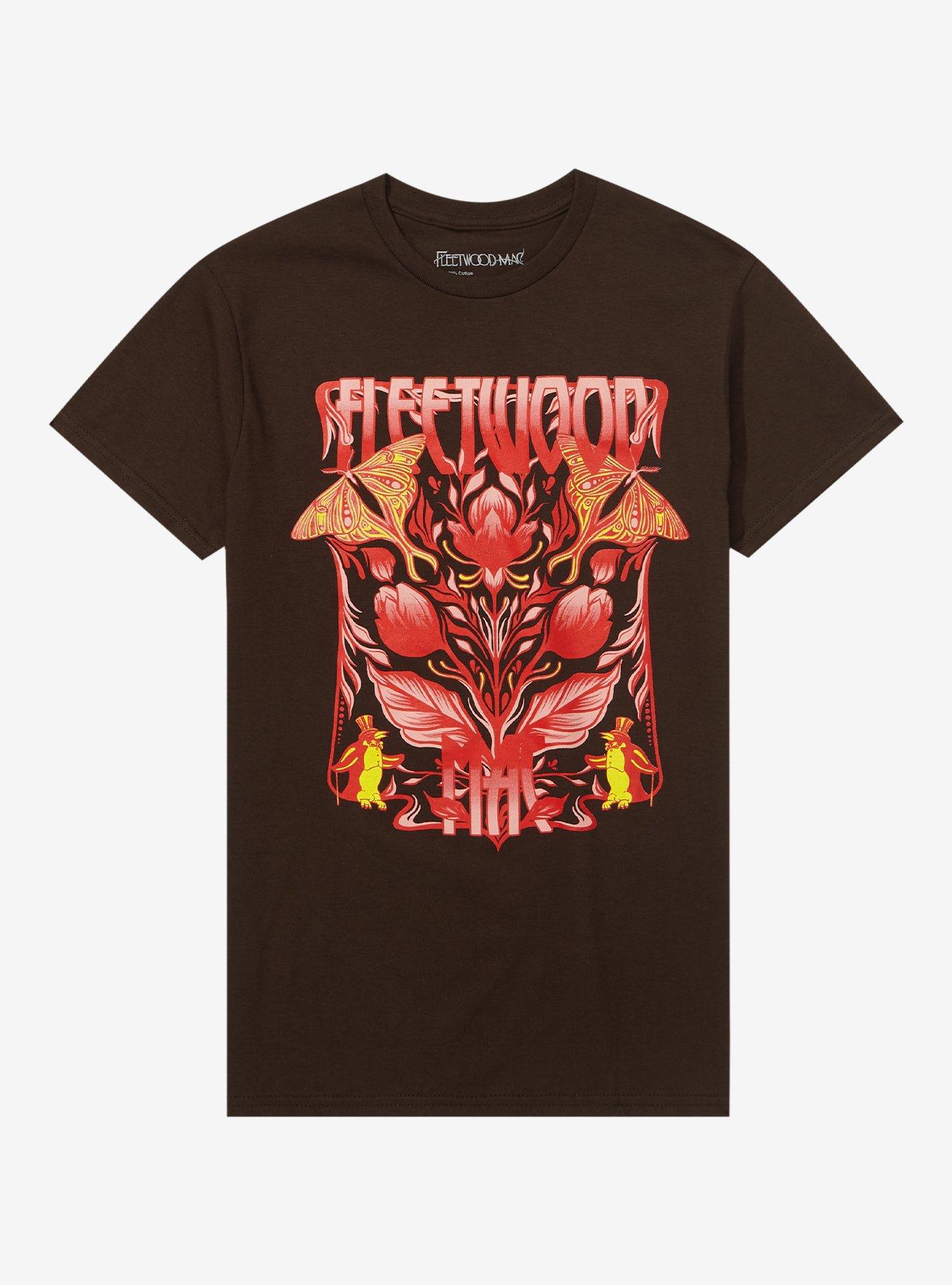 Fleetwood Mac Butterfly Boyfriend Fit Girls T-Shirt, DARK CHOCOLATE, hi-res