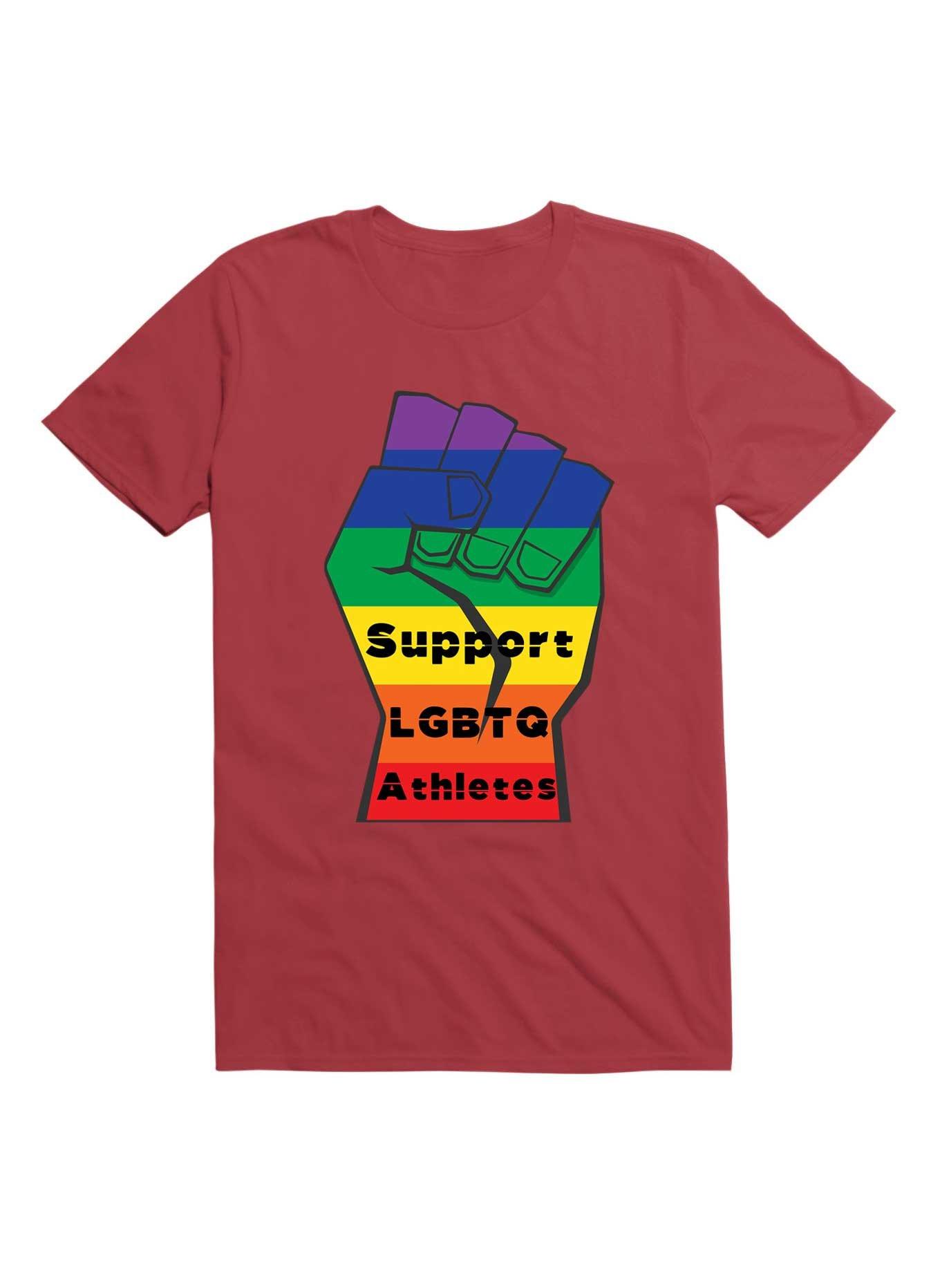 Support LGBTQ Athletes T-Shirt, , hi-res