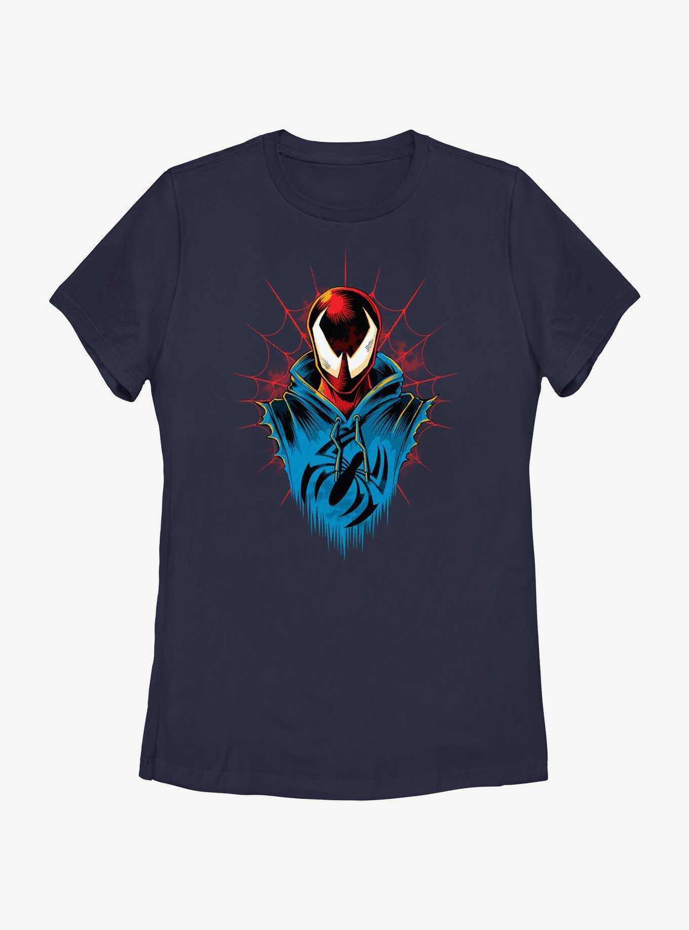 Marvel Spider-Man: Across The Spiderverse Scarlet Spider Head Womens T-Shirt, , hi-res